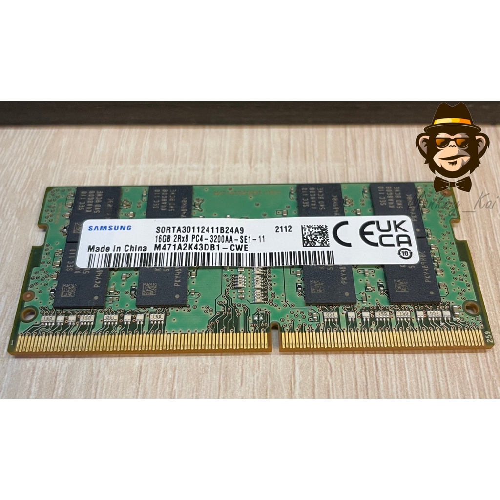 【二手】Samsung三星 NB DDR4 3200 16G 筆記型記憶體 RAM