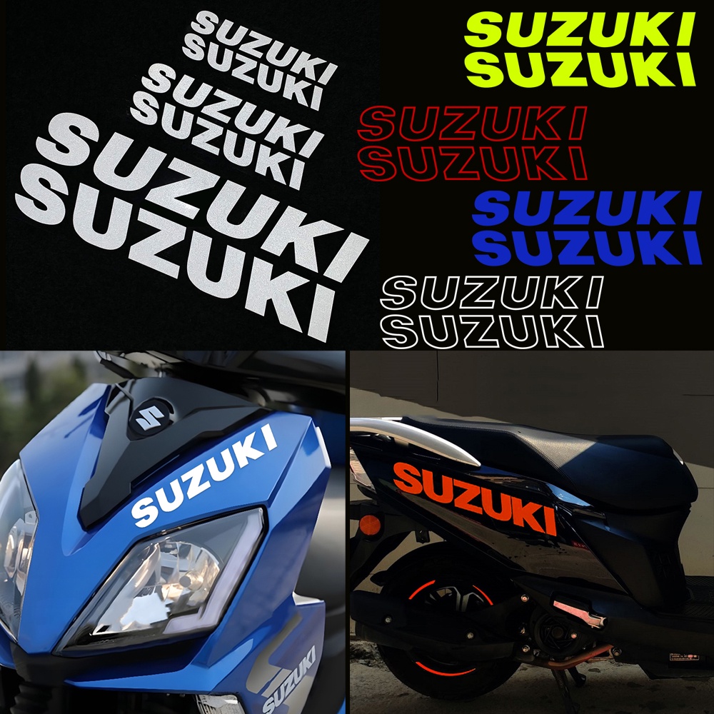 SUZUKI 鈴木摩托車徽標貼紙反光摩托車後備箱車身貼花為鈴木