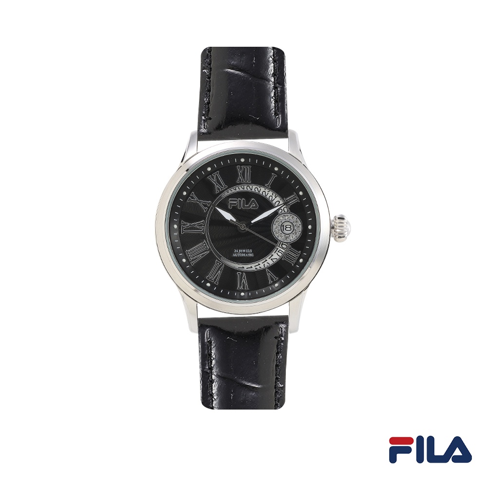 【FILA】水波紋不鏽鋼個性腕錶(皮錶帶)_W-FI-012-1