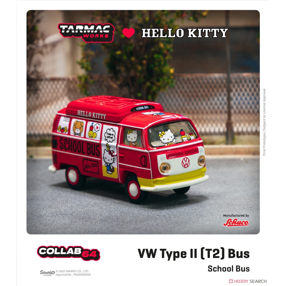 [玩三工作室] 送膠盒 Tarmac WorksVolkswagen Type II Bus - Hello Kitty