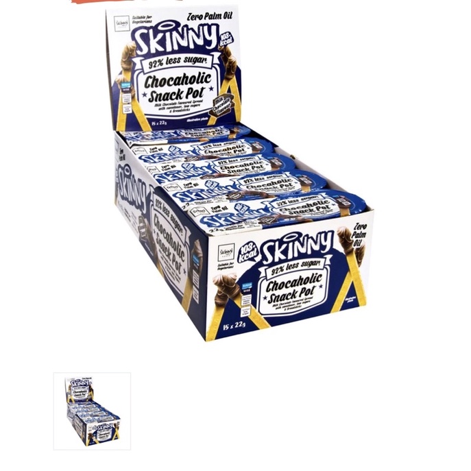 skinnyfoodco低糖低卡巧克力能量bar三種口味（白巧克力，巧克力牛奶，巧克力橘子）15x22g一盒