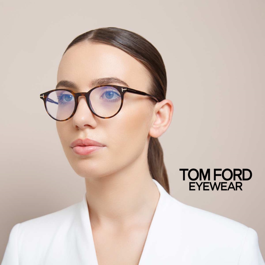 麗睛眼鏡【Tom Ford】TF5695琥珀【可刷卡分期】台灣總代理公司貨/湯姆福特/濾藍光眼鏡/經典T字/光學眼鏡
