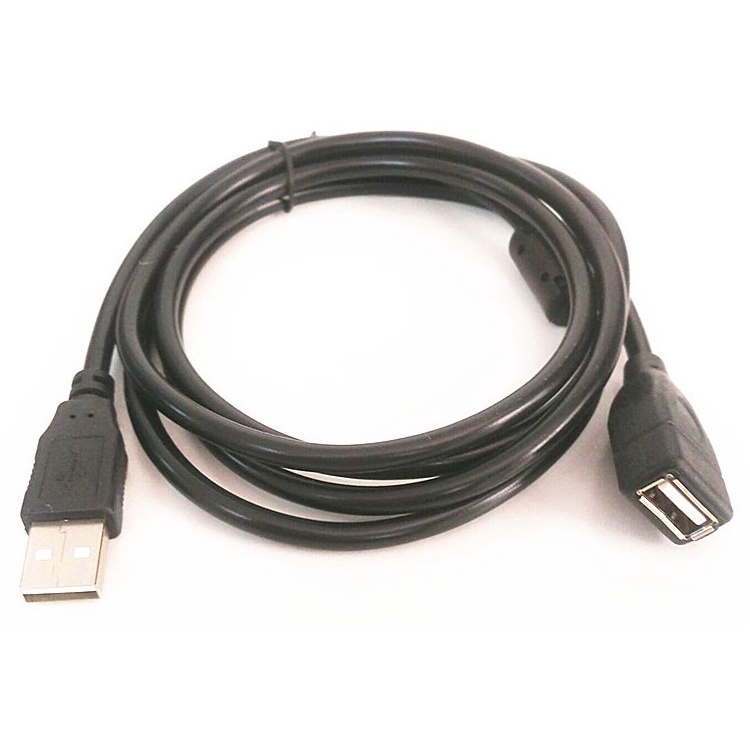 『買到便宜 笑呵呵』USB延長線 公對母 電腦 USB2.0 1.5米  黑色铜芯带磁环 usb加長線