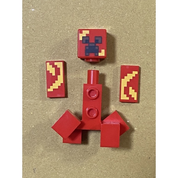LEGO 樂高 人偶 爆炸 紅色 苦力怕 創世神 Minecraft 21177