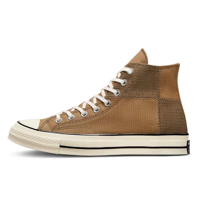 【R-MAN】 CONVERSE CHUCK 70 1970 HI 高筒 拼接 格紋 情侶鞋 卡其 A03278C