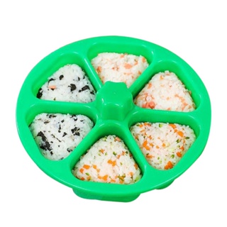 三角飯糰模具便當盒 日式壽司磨具 六合一 做紫菜包飯製作工具 DIY烘焙飯糰模具盒子