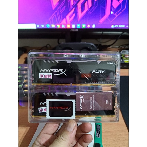 金士頓 ddr4 3200 記憶體 kingston hyperx fury RGB 16GB