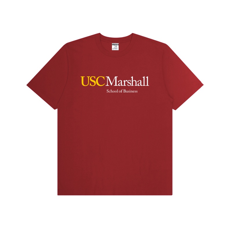 純棉南加州大學USC Marshall馬歇爾商學院校服寬鬆南加大T恤短袖