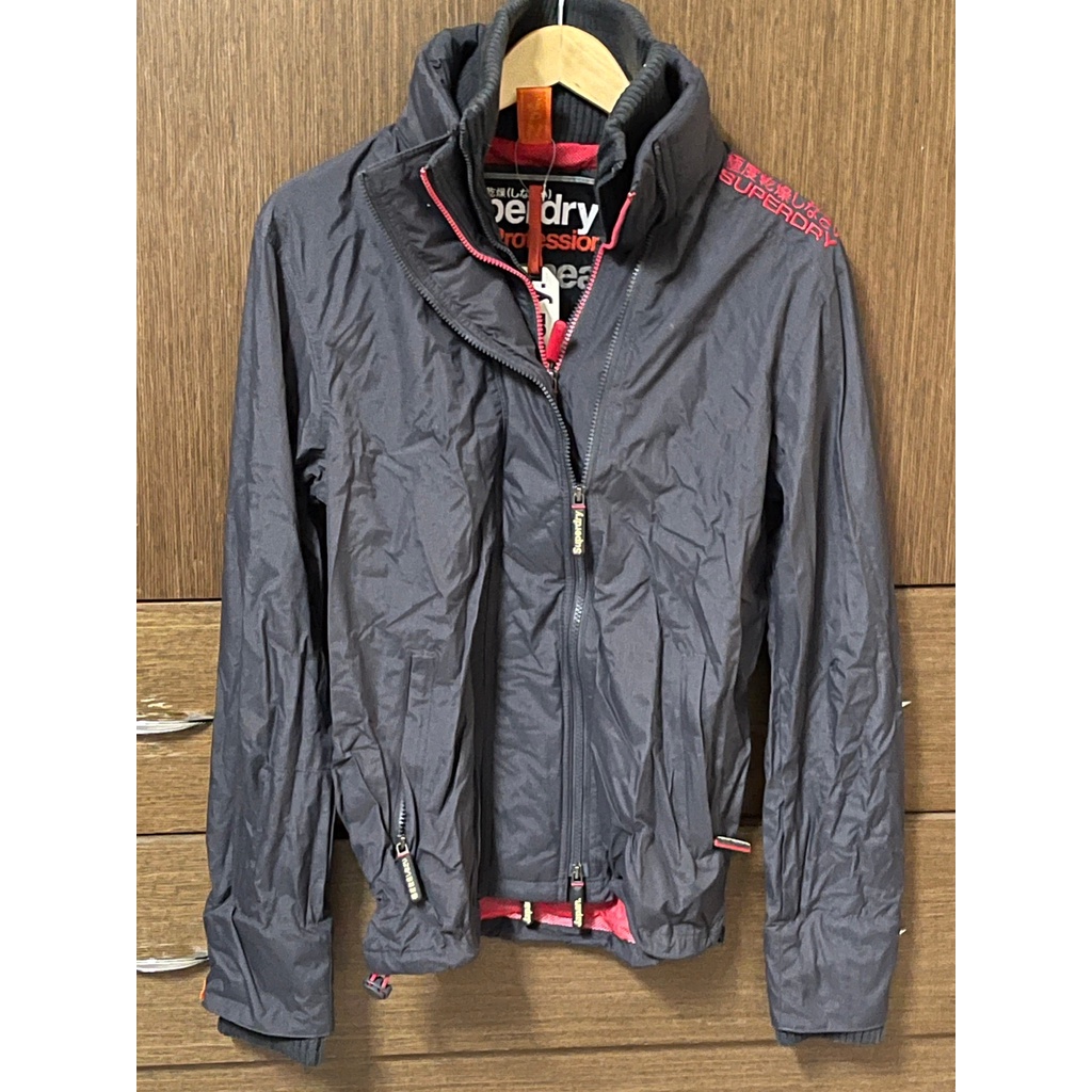 Superdry 外套 黑灰色 三層拉鍊 防風 防潑水 防寒 連帽外套 保暖夾克 衝鋒衣 只賣正品