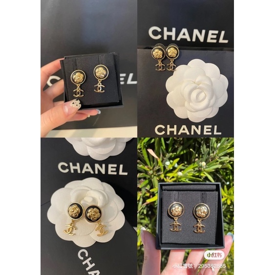 台灣現貨 💰25500 香奈兒Chanel 復古山茶花耳環