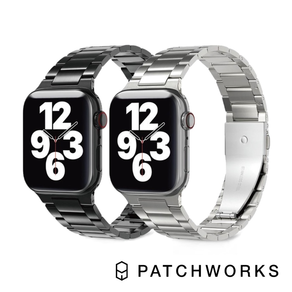 美國Patchworks 佩奇沃克 Apple Watch 38/40/41/42/44/45mm 雅緻全金屬錶帶