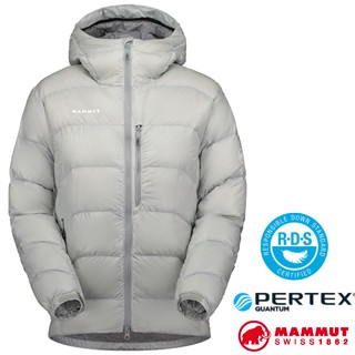 【MAMMUT 長毛象】男 高保暖防潑 連帽鵝絨外套 750FP Gravity 羽絨外套/公路灰 02630
