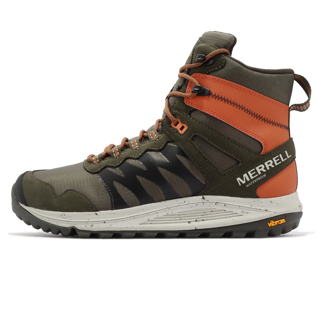 Merrell 登山鞋 Nova Sneaker Boot WP 綠 橘 男鞋 防水 冰雪大底 ACS ML066959