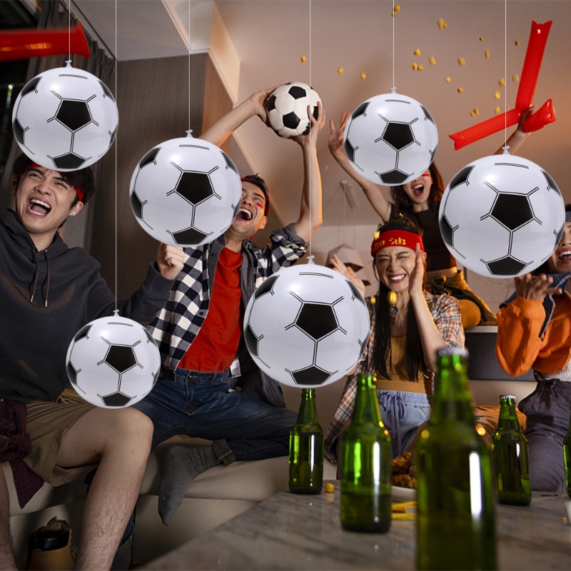 28 厘米充氣足球 PVC 足球運動派對天花板懸掛裝飾酒吧家居裝飾生日禮物兒童