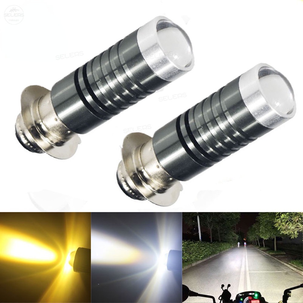 摩托車頭燈 LED 燈泡 P15D T19 雙色光束摩托車射燈