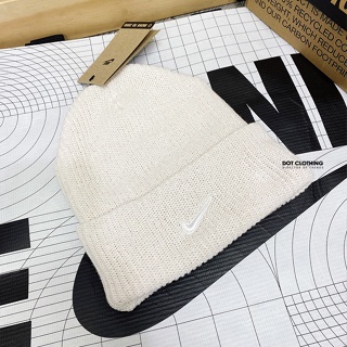 NIKE NSW Beanie 象牙白 米白 針織帽 刺繡小勾 DV3342-030 毛帽 DOT聚點