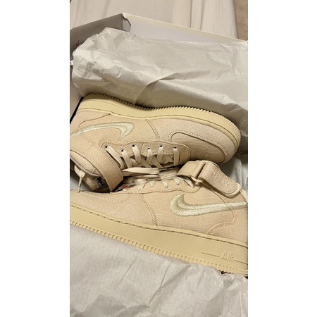 STUSSY X NIKE AIR FORCE 1 MID SP 米色/沙色 便宜出售