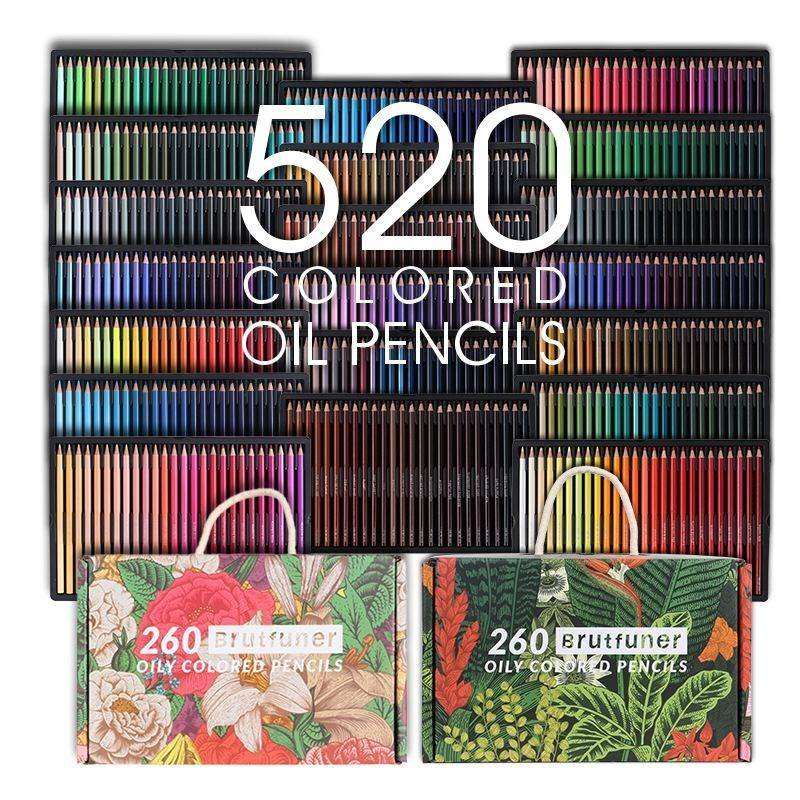 Brutfuner 520色彩色鉛筆套裝專業繪圖鉛筆 素描著色學校兒童美術用品