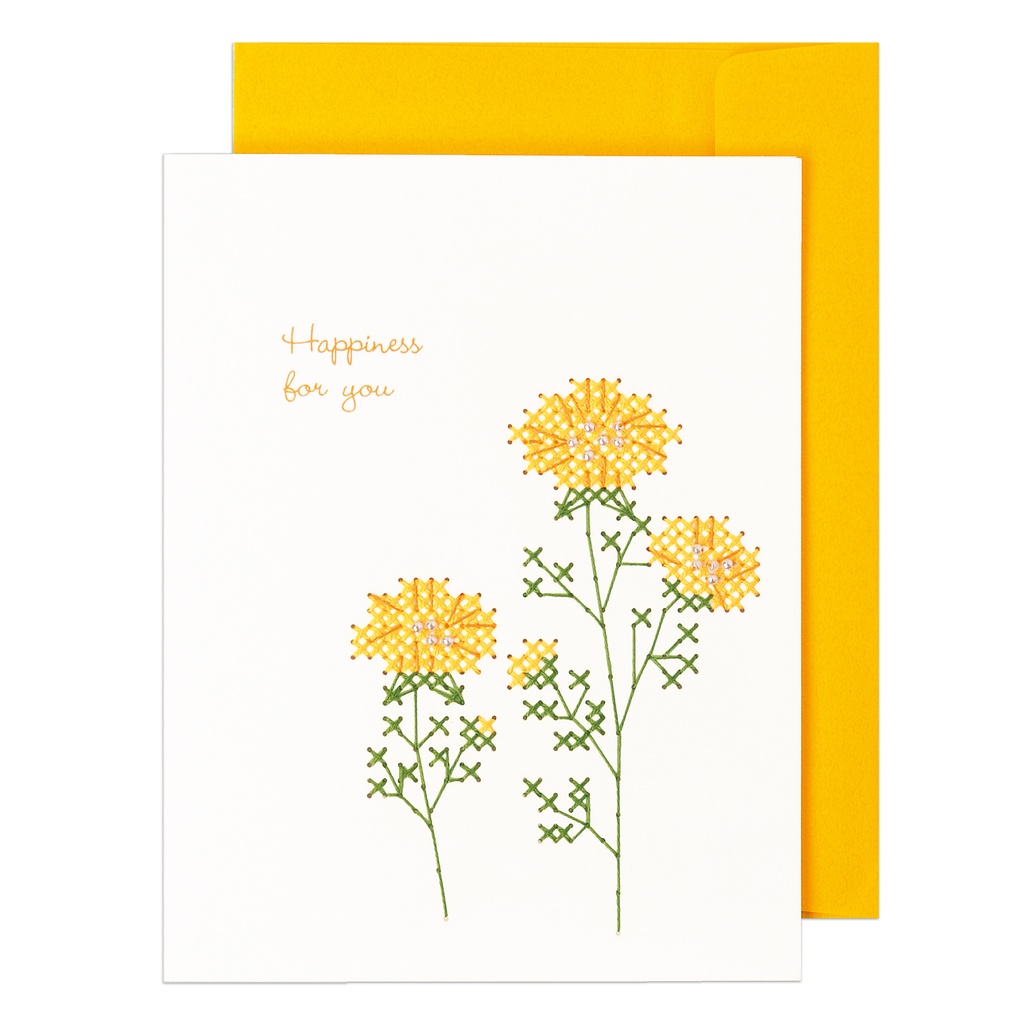 【繡XiuCrafts】給你幸福-卡片 十字繡材料包 | 刺繡 繡花 花卉卡 雷射卡 DIY材料包