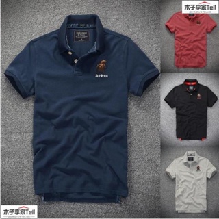 【歐美服飾】短袖POLO衫 刺繡小鹿標 AF Polo衫 麋鹿 A&F 翻領短T 微彈純棉網眼