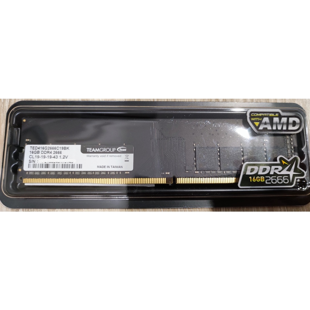 全新 TEAM 十銓DDR4 2666 16GB 桌上型記憶體