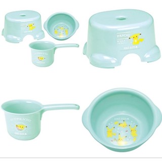 牛牛ㄉ媽*日本進口正版商品㊣神奇寶貝 小矮凳 Pokemon 精靈寶可夢踩腳椅 皮卡丘板凳 兒童洗臉盆 皮卡丘小水瓢