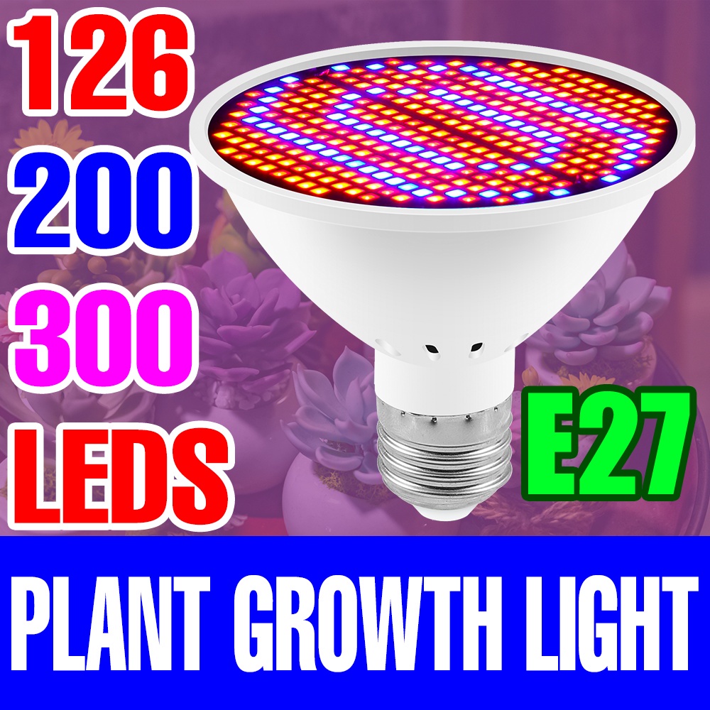 100w 生長燈 LED 植物 E27 植物燈 150W 生長 220V 燈泡 E26 全光譜室內多肉育苗栽培