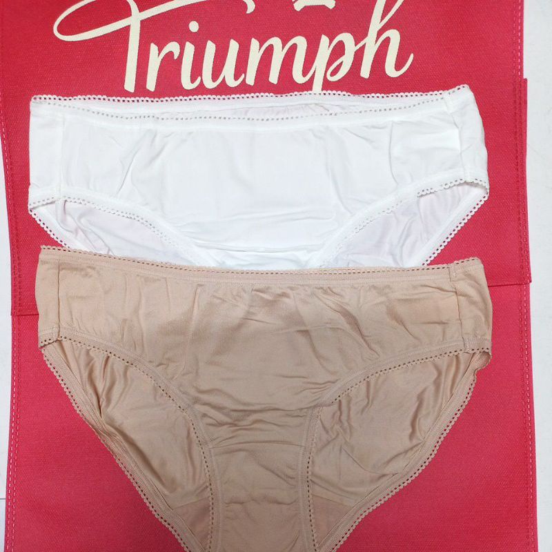 Triumph SLOGGI SHINE MINI 女士白色內衣,皮革尺碼 M.L