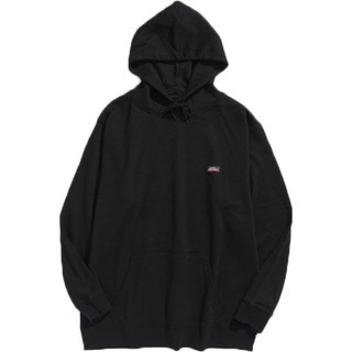 【DICKIES】日本限定 2478-2403 布章LOGO 毛巾布 帽T (黑色) 化學原宿