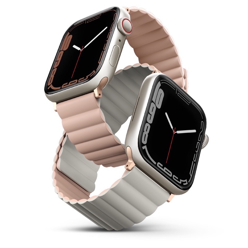 【UNIQ】二手 Apple Watch Revix 雙色防水矽膠磁吸錶帶