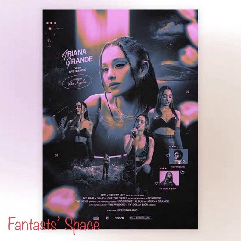 F•L🚀(現貨) Ariana Grande Positions 線上演唱會 A4小海報 個人空間 裝飾 好幫手