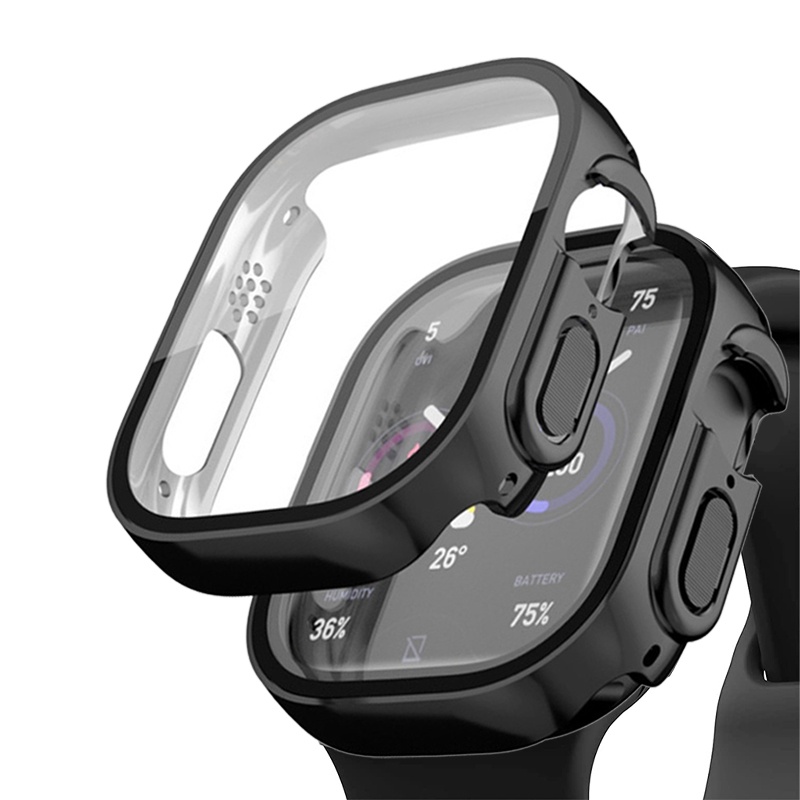 蘋果手錶殼防水蓋適用apple watch ultra8 7 6 5 4 3 49mm45mm41mm44mm直邊保護貼