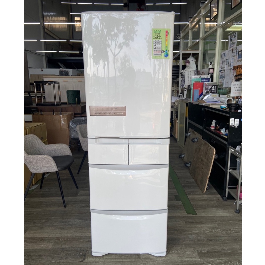 吉田二手傢俱❤HITACHI日立407公升五門變頻冰箱 日本製造 一級能效 家用冰箱 家庭冰箱 大冰箱