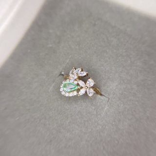 輕珠寶💎哥倫比亞祖母綠 0.35克拉 925純銀戒指