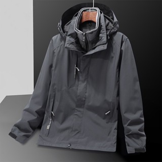【M-7XL】大尺碼男女衝鋒外套三合一 可卸內膽 防風防水保暖外套 登山服 防水機能外套 防風外套 可拆帽連帽衝鋒衣