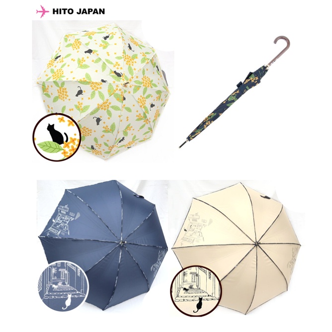 正版 日本進口 cats umbrella  「自動傘 傘面加大 耐風骨」 花間貓 貓咪 長傘 直傘