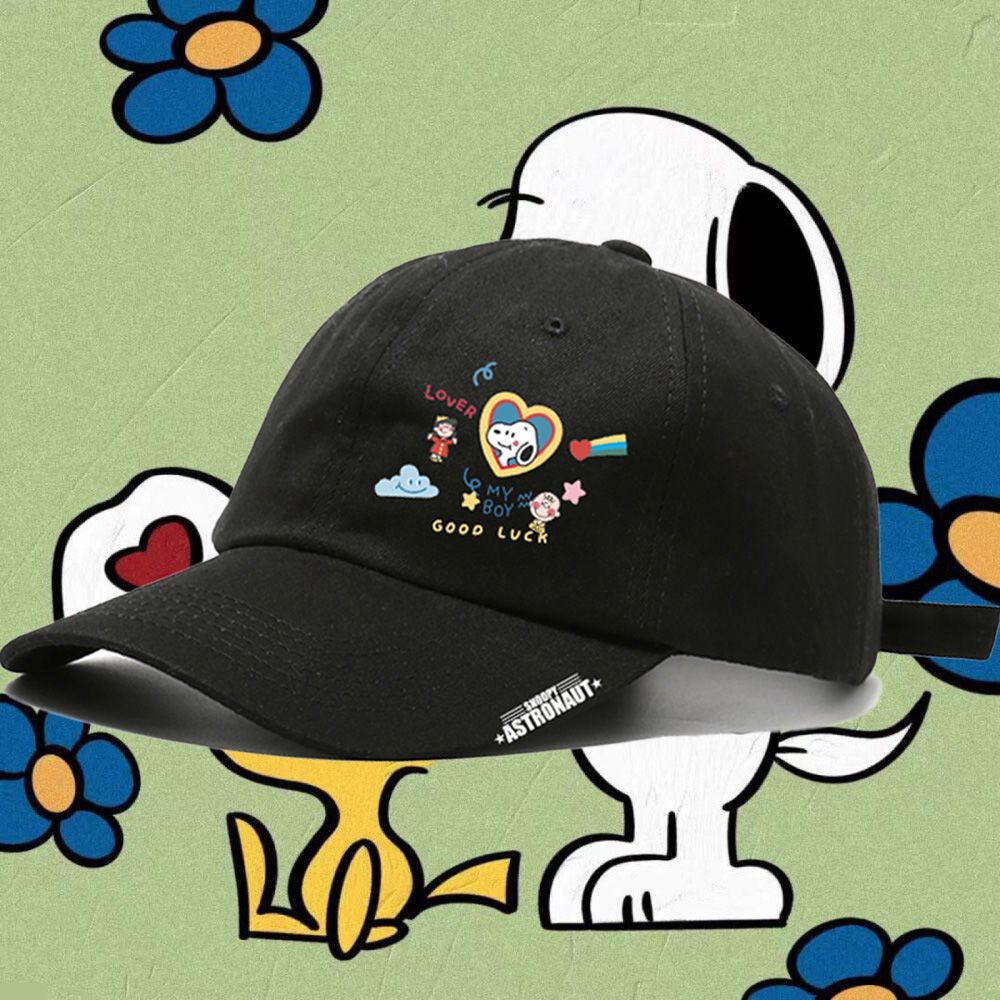 ❤️現貨❤️Snoopy 史努比聯名NASA太空人鴨舌帽 女生百搭休閒棒球帽 外出防曬遮陽帽防曬