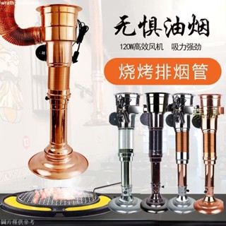 🌸【免運】帶風機韓式烤肉伸縮排煙管鋁箔軟管排風管電機抽煙管上排風吸煙管旗艦優選