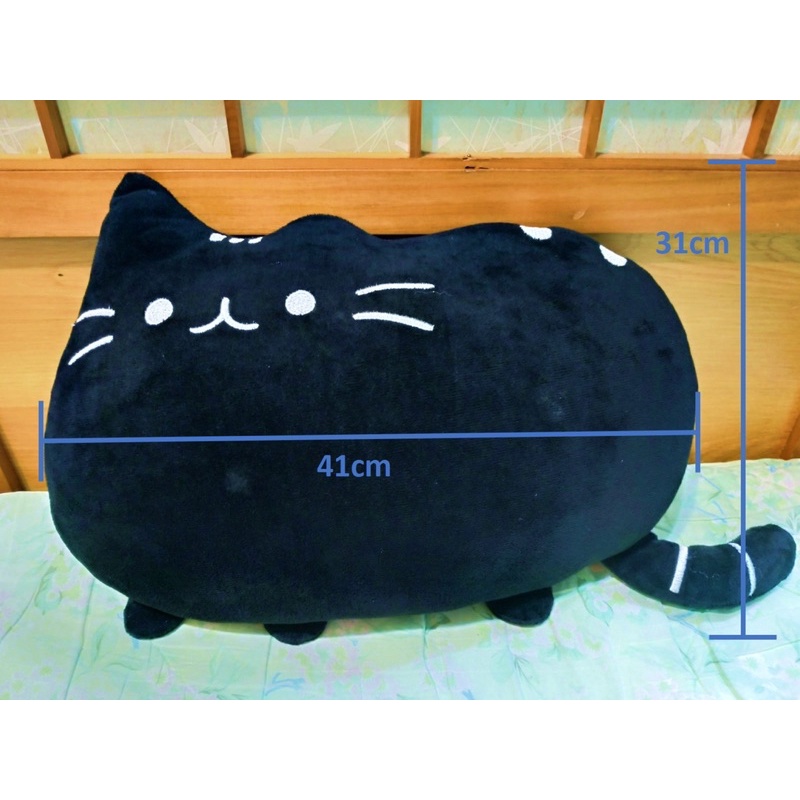 黑色貓咪布偶抱枕玩具