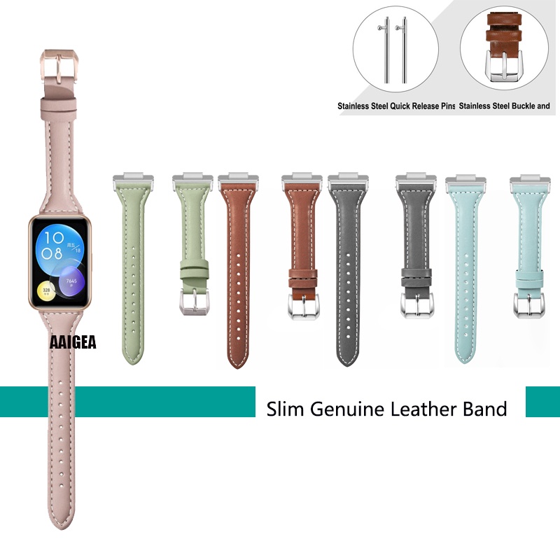 適用於華為  Huawei Watch Fit 2 New / fit2 的薄腕帶超薄小蠻腰真皮錶帶 帶連接器
