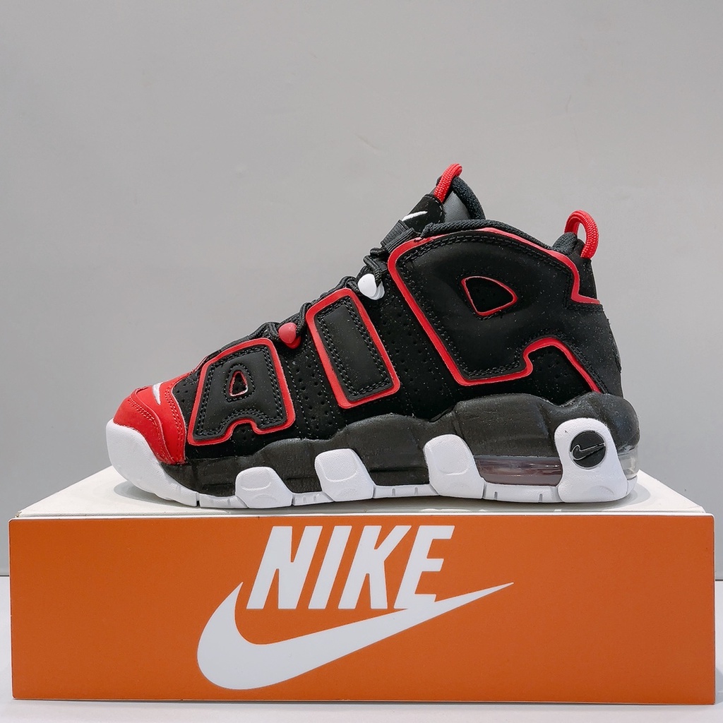 NIKE AIR MORE UPTEMPO GS 女生/大童 黑紅 舒適 運動 休閒鞋 FB1344-001