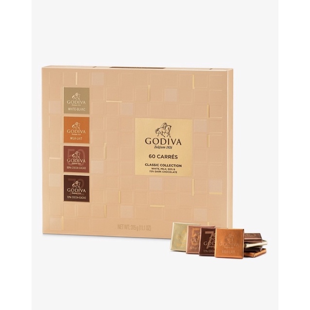 預購 最低價 免運 Godiva Carres 60片經典綜合巧克力