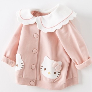 Hello Kitty女童外套 2022秋裝新款寶寶兒童上衣童裝