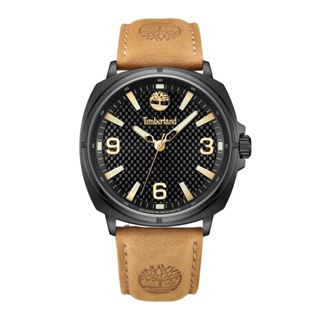 Timberland 天柏嵐 BAILARD系列 野營征服腕錶 皮帶-黑/小麥色44mm(TDWGB2201702)