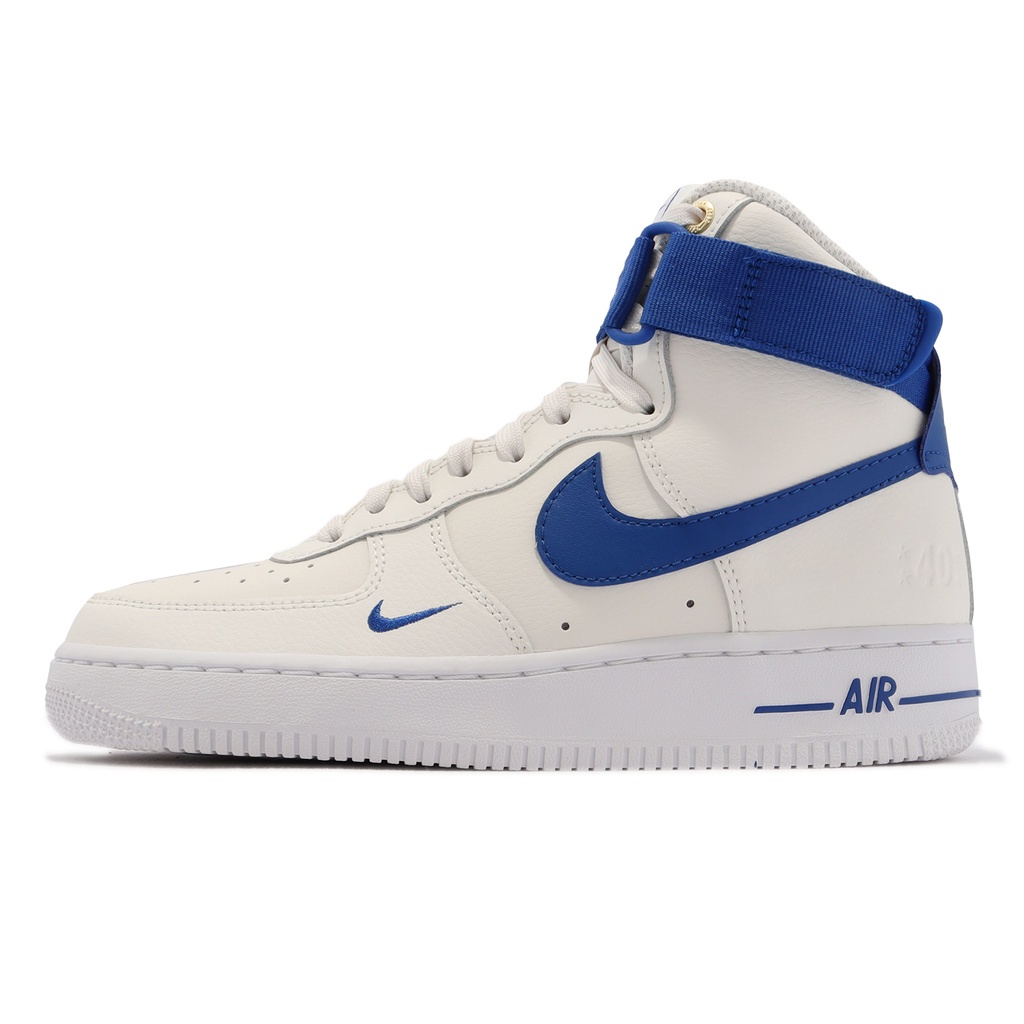 Nike 休閒鞋 Wmns Air Force 1 HI SE 白 藍 高筒 40周年 女鞋 DQ7584-100