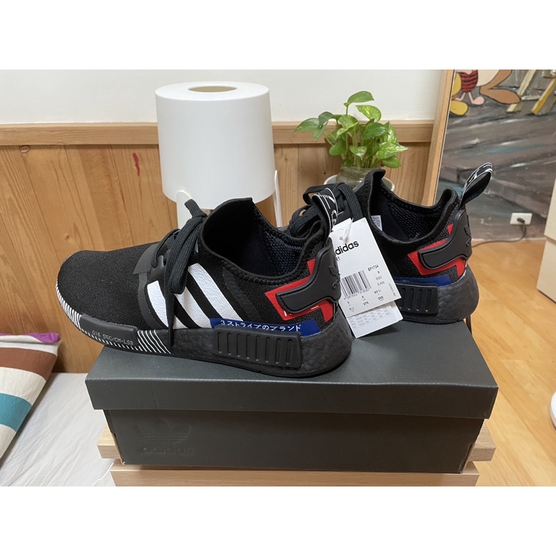 ADIDAS NMD R1 經典鞋 EF1734 日文 黑紅藍 拼接 線條 EF2357