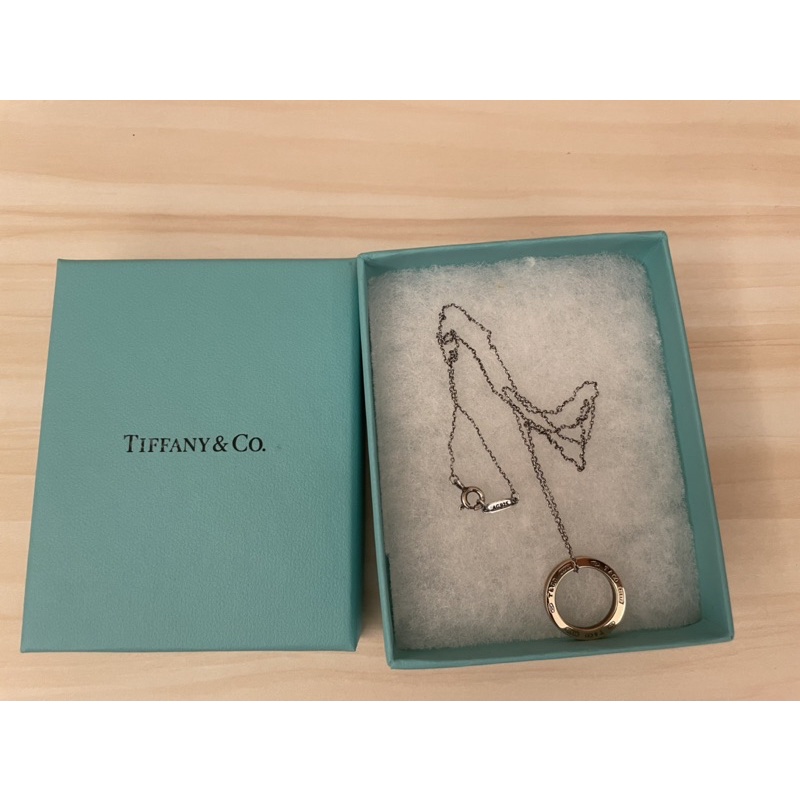 Tiffany 二手極新項鍊 ⭕️玫瑰金鏈墜 ⭕️(全配！購證盒袋頭有）原價15500