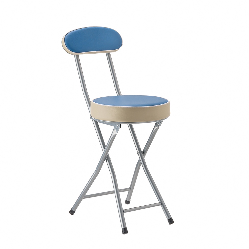 【生活工場】小清新靠背折疊椅-海洋藍 家具 椅子 好收納