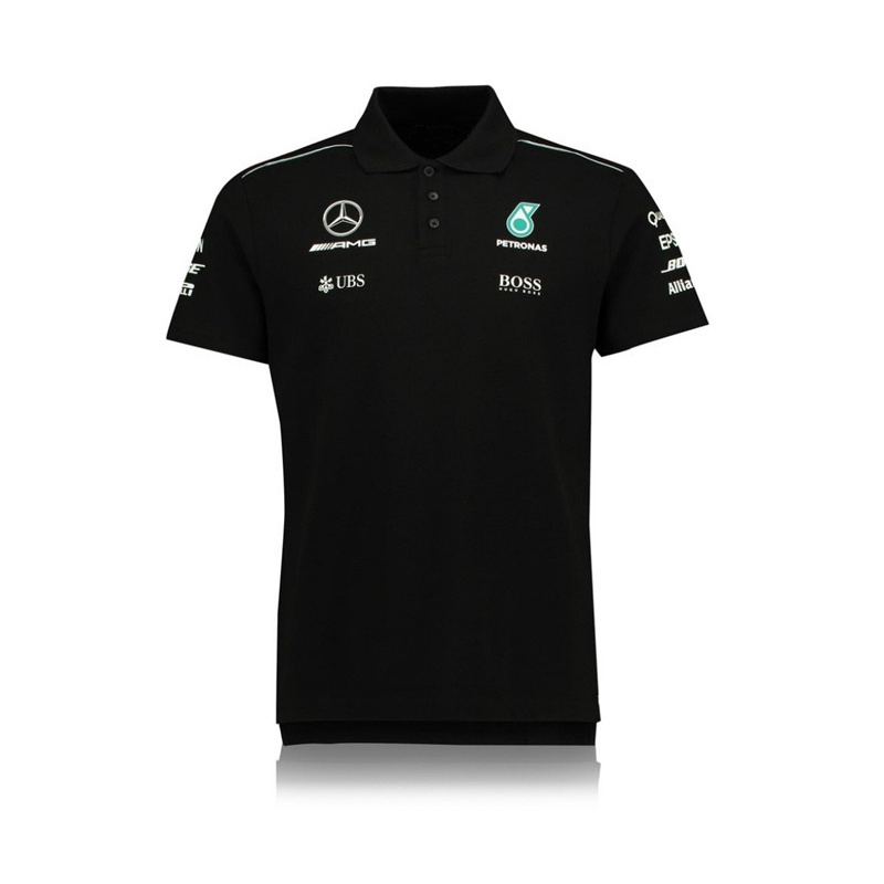 F1賓士AMG車隊新款賽車服機短袖T恤翻領POLO衫速乾排汗工作服汽車衣訂製