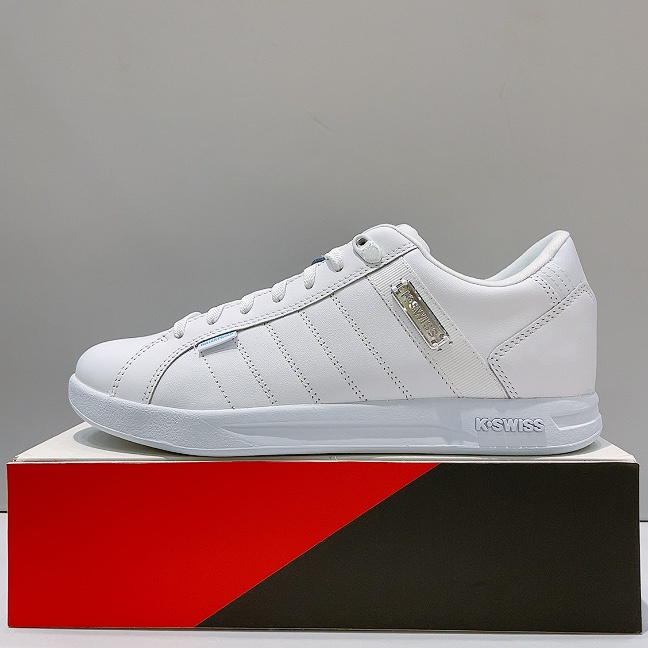 K-SWISS LUNDAHL WP 男生 白色 皮革 防潑水 運動 休閒鞋 08456154